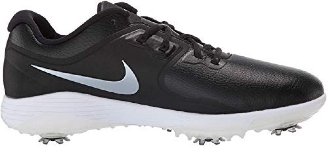 NIKE Men’s Vapor Pro Golf Shoe, Black/Metallic cool Grey White Golf